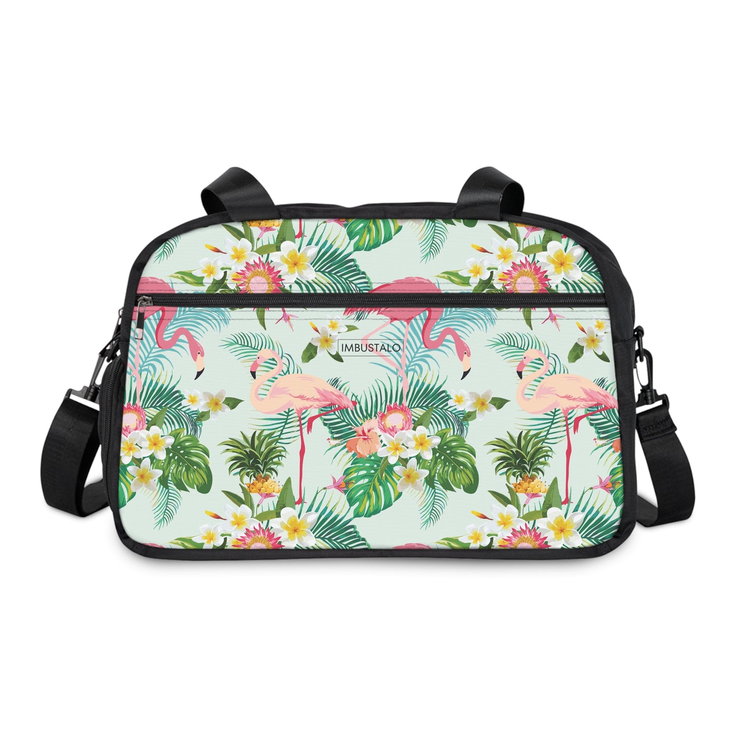 Flock and Fierce Fitness Bag | Stylish Gym Bag, Travel Tote, Weekender, Fitness Accessory, Floral Print