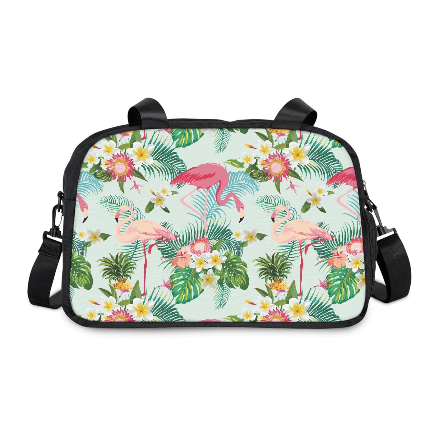 Flock and Fierce Fitness Bag | Stylish Gym Bag, Travel Tote, Weekender, Fitness Accessory, Floral Print