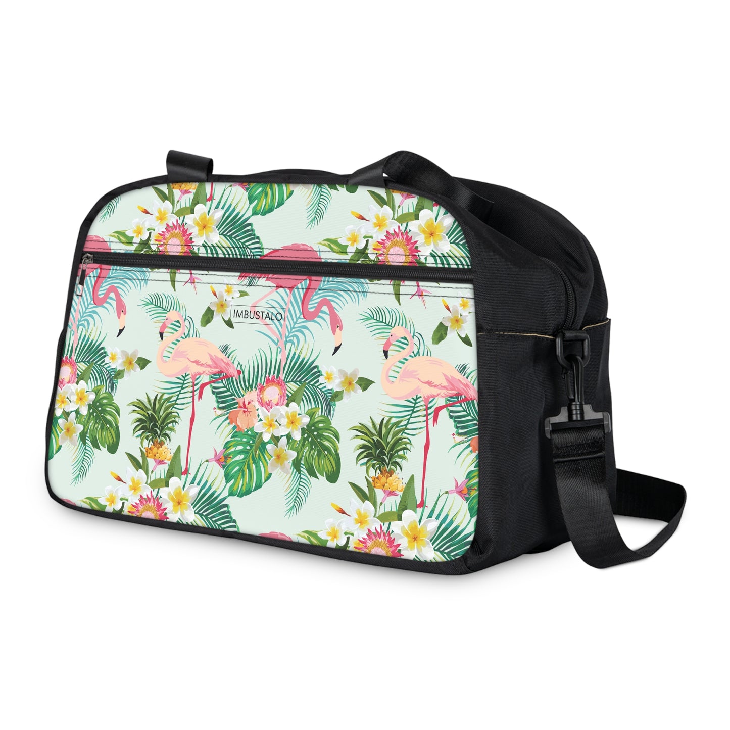 Flock and Fierce Fitness Bag | Stylish Gym Bag, Travel Tote, Weekender, Fitness Accessory, Floral Print