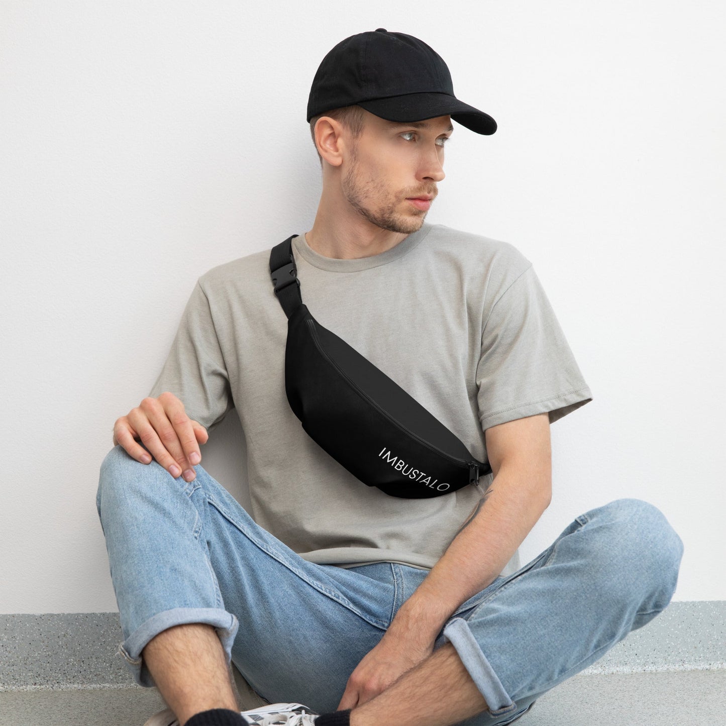 Black Fanny Pack Sling - Imbustalo