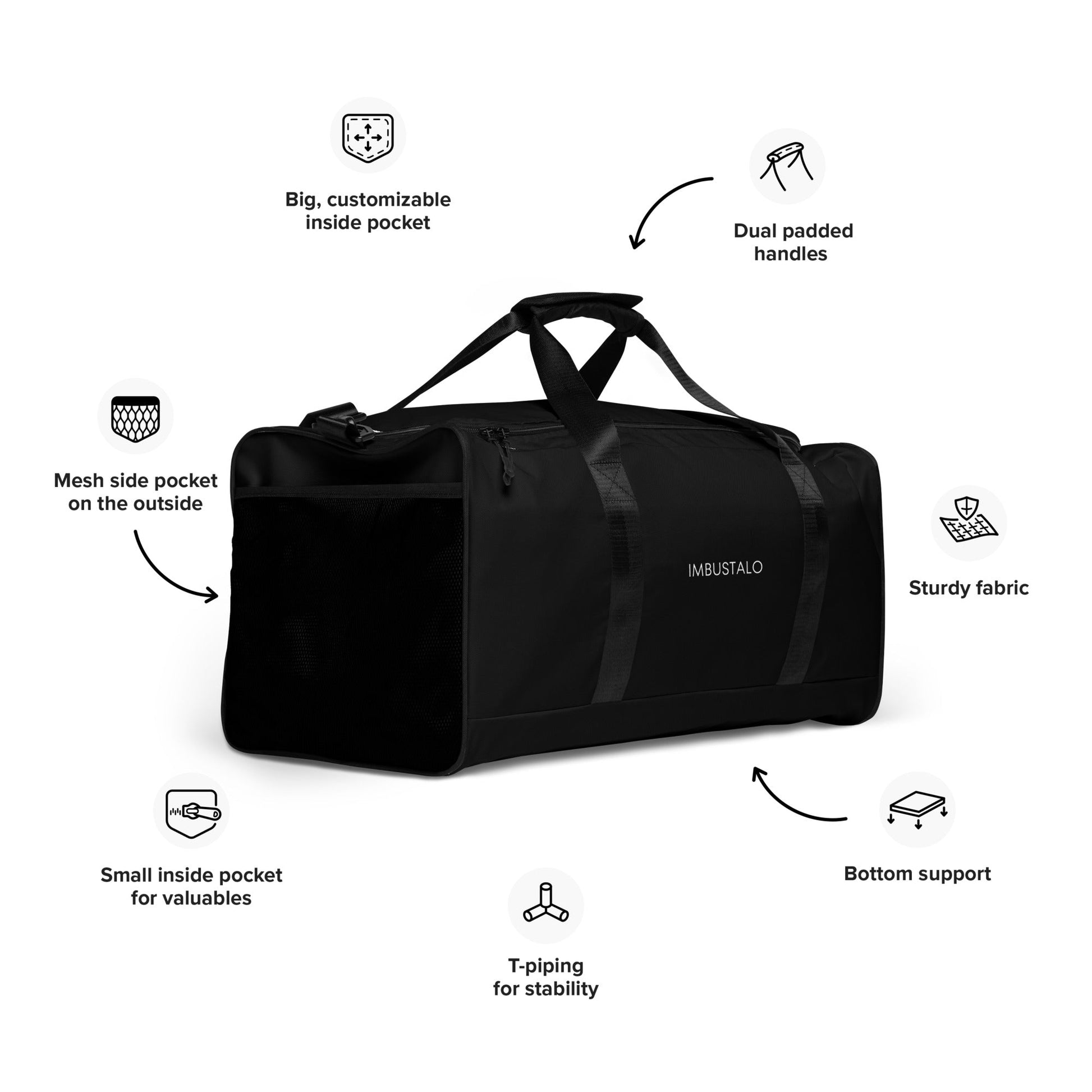 Black Mamba Duffle Bag - Imbustalo