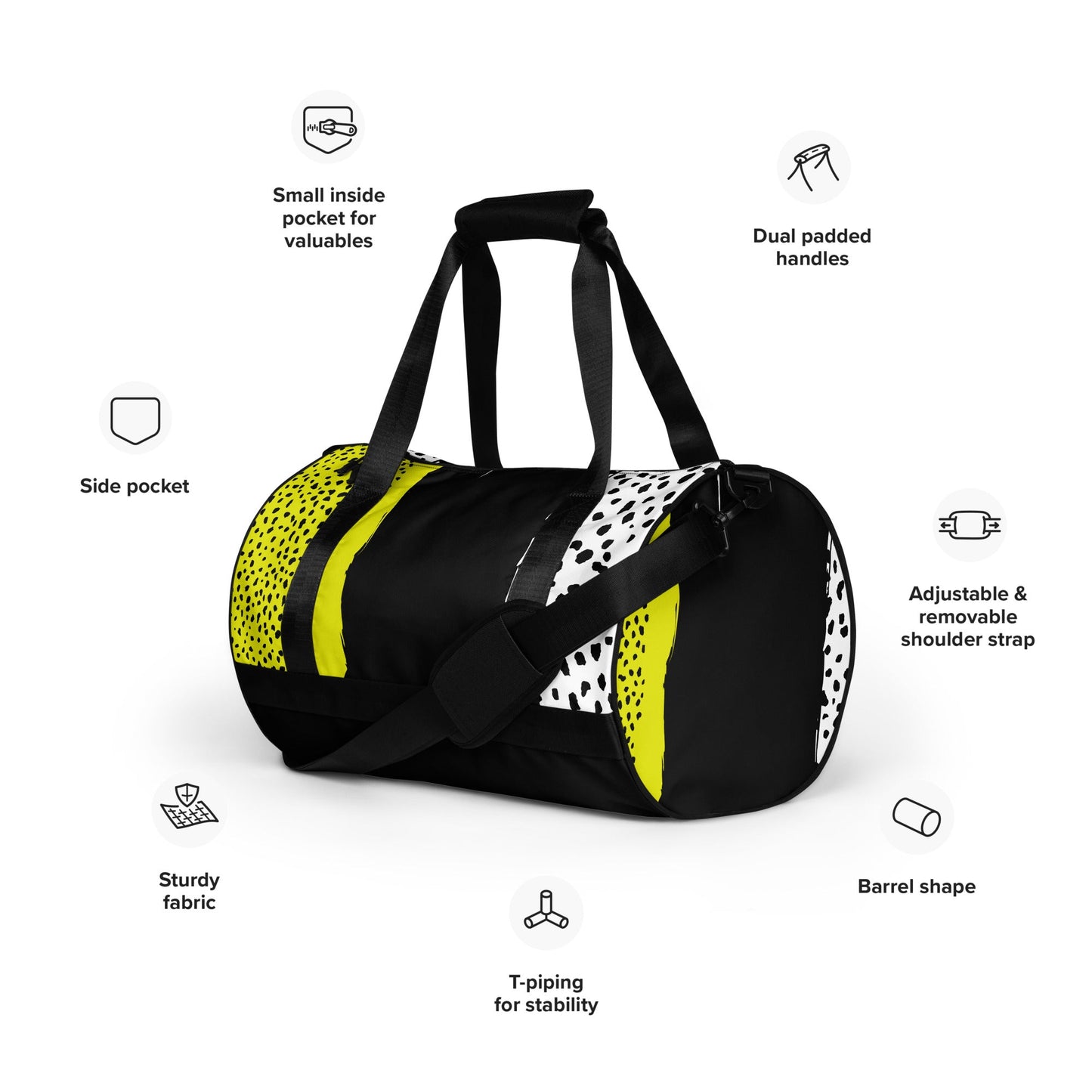 Essential Water Resistant Gym Bag- Electric Feel - Imbustalo