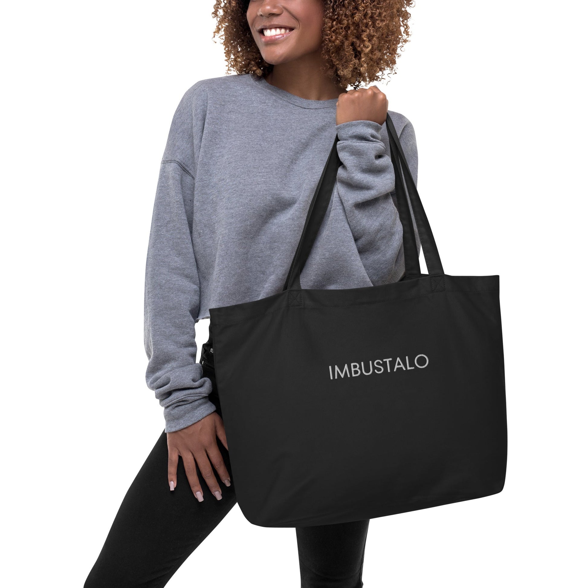 Large 100% Certified Organic Cotten Tote Bag - Imbustalo - Imbustalo