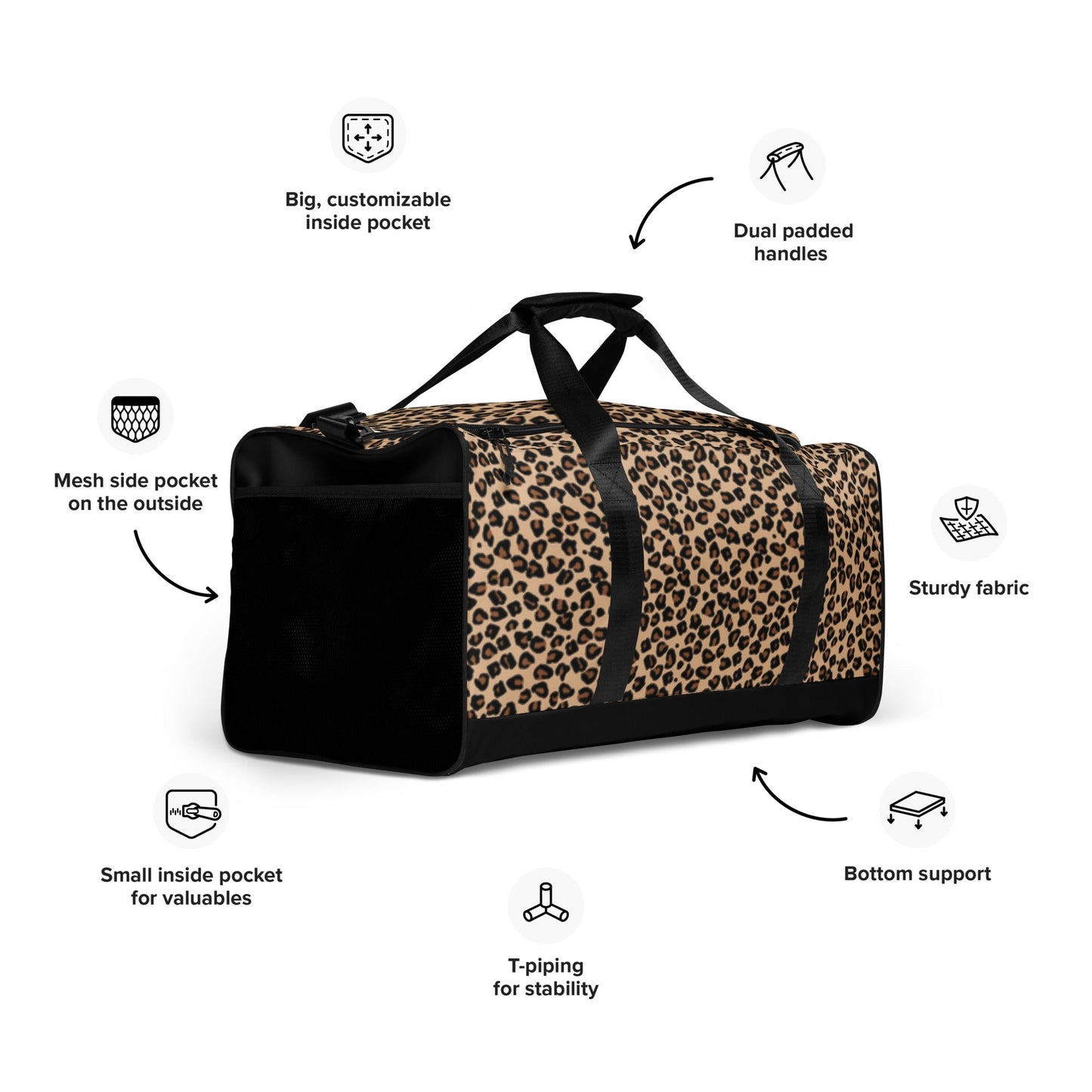 Leopard & Lifts Duffle Bag - Imbustalo