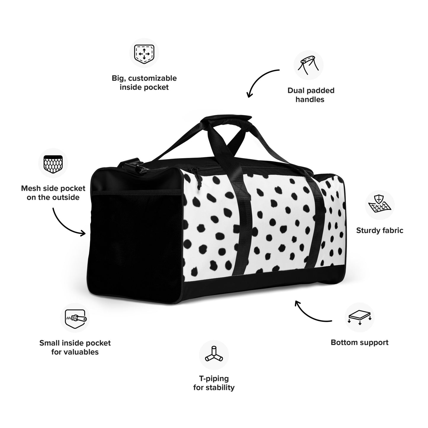 Polka Dots Play Duffle Bag - Imbustalo