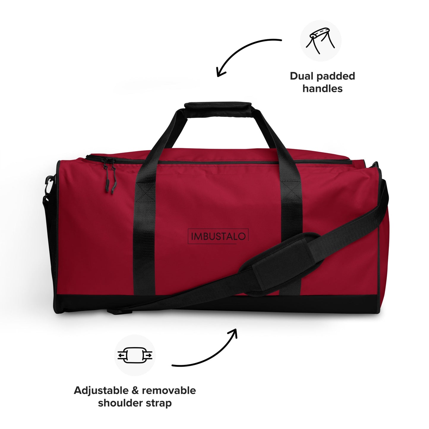 Ruby Red Duffle Bag - Imbustalo