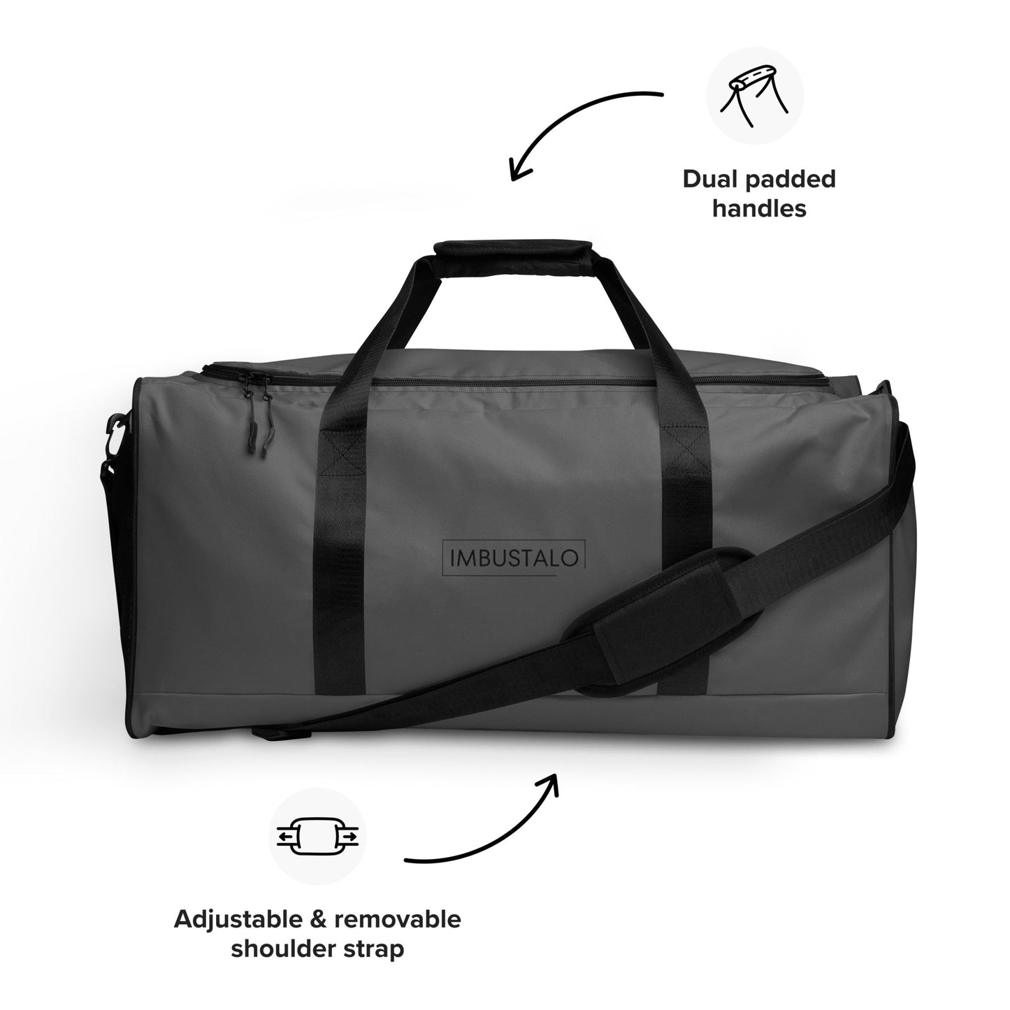 Steel Grey Duffle Bag - Imbustalo